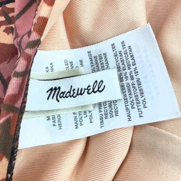 Madewell Second Wave One Piece Swimsuit Large Painted Seashells Boho Tie Front - Picture 6 of 12